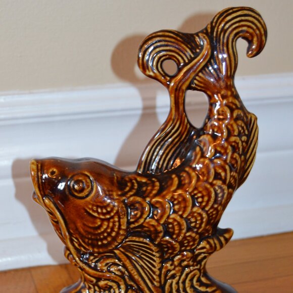 Vintage fish figurine glazed, made in Brazil 1960s - Picture 3 of 8